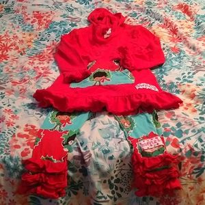 Ruffle Girl Christmas outfit